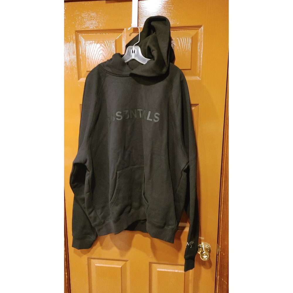 Essentials Proverbs 3:3 Hoodie Mens Large Black Excellent Graphic Pullover
